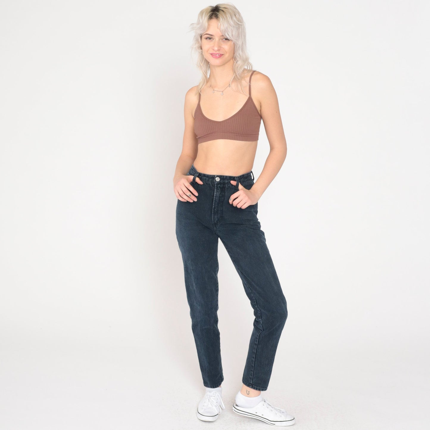 90s Bongo Black High Waist Skinny Jeans Extra Small XS