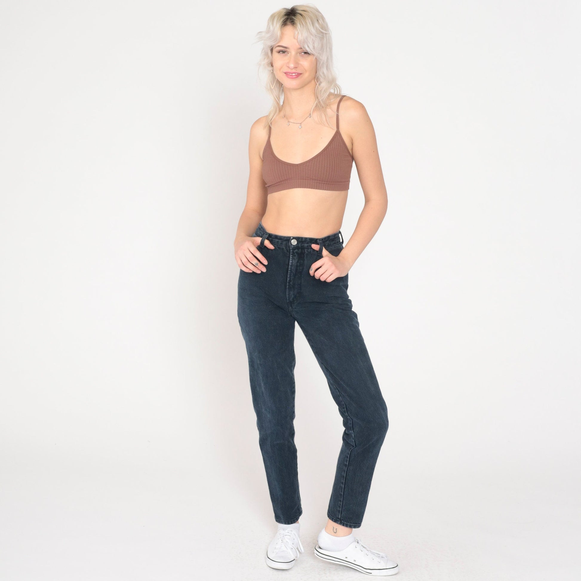 90s Bongo Black High Waist Skinny Jeans Extra Small XS