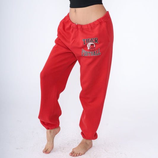 90s Russell Athletic Tiger Football Sweatpants Red Extra Large XXL