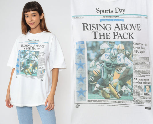 1996 Dallas Cowboys NFC Championship Graphic T-Shirt 90s NFL Tee Extra Large