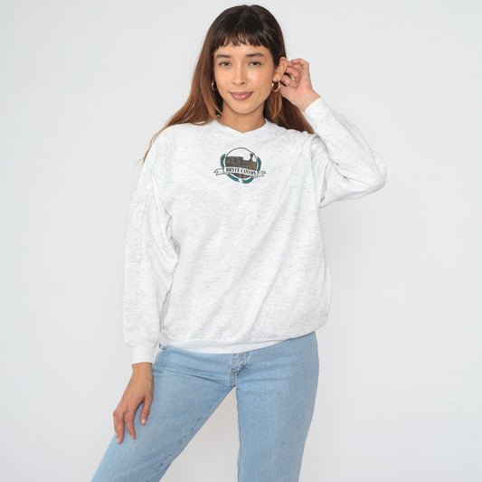 90s Bryce Canyon National Park Sweatshirt Heather White Raglan Medium M