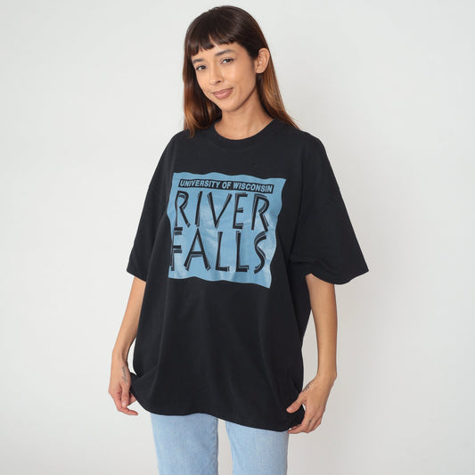 90s University of Wisconsin River Falls Graphic T-Shirt XXL Plus Size