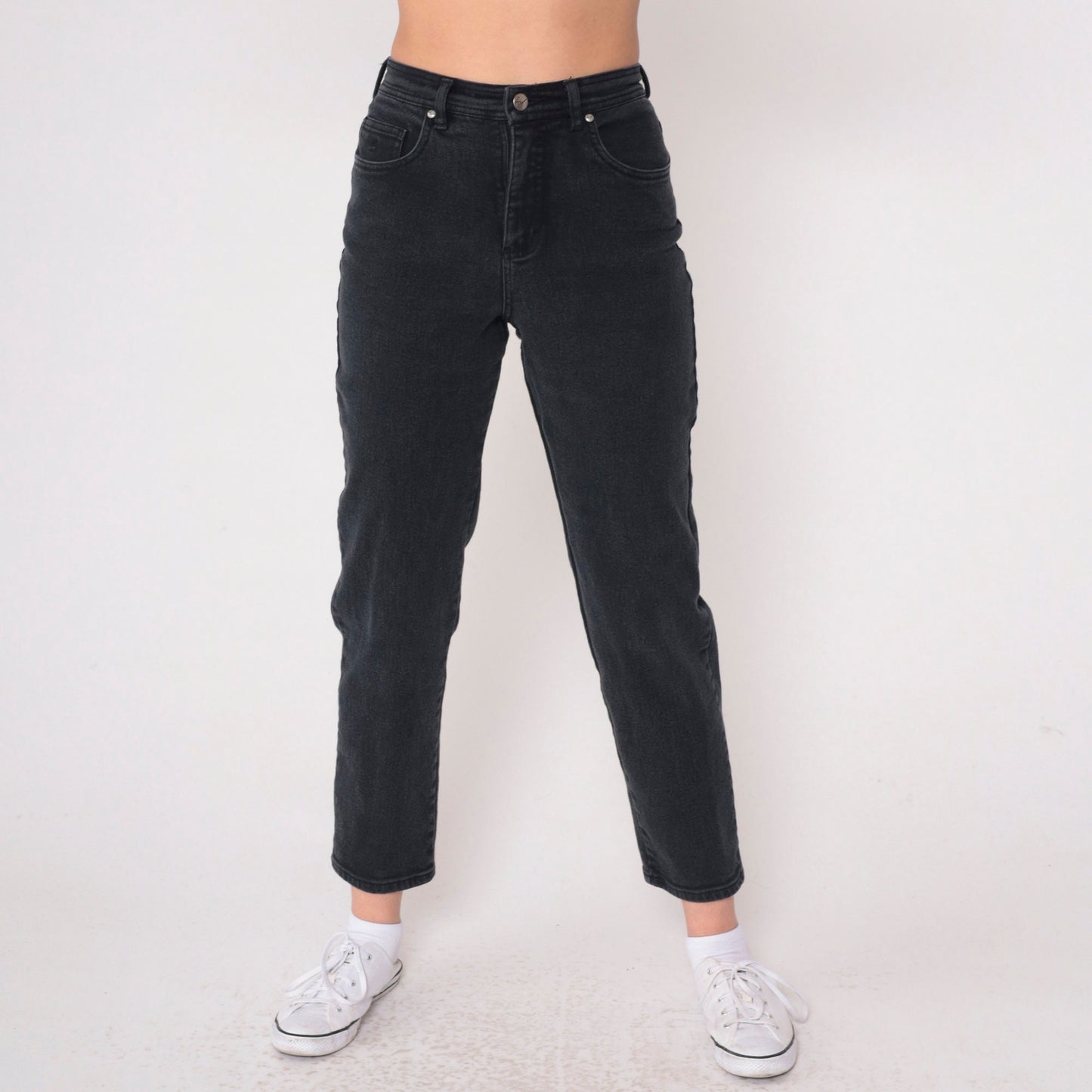 Gloria Vanderbilt 90s Black Skinny Jeans High Rise Stretch Denim Small