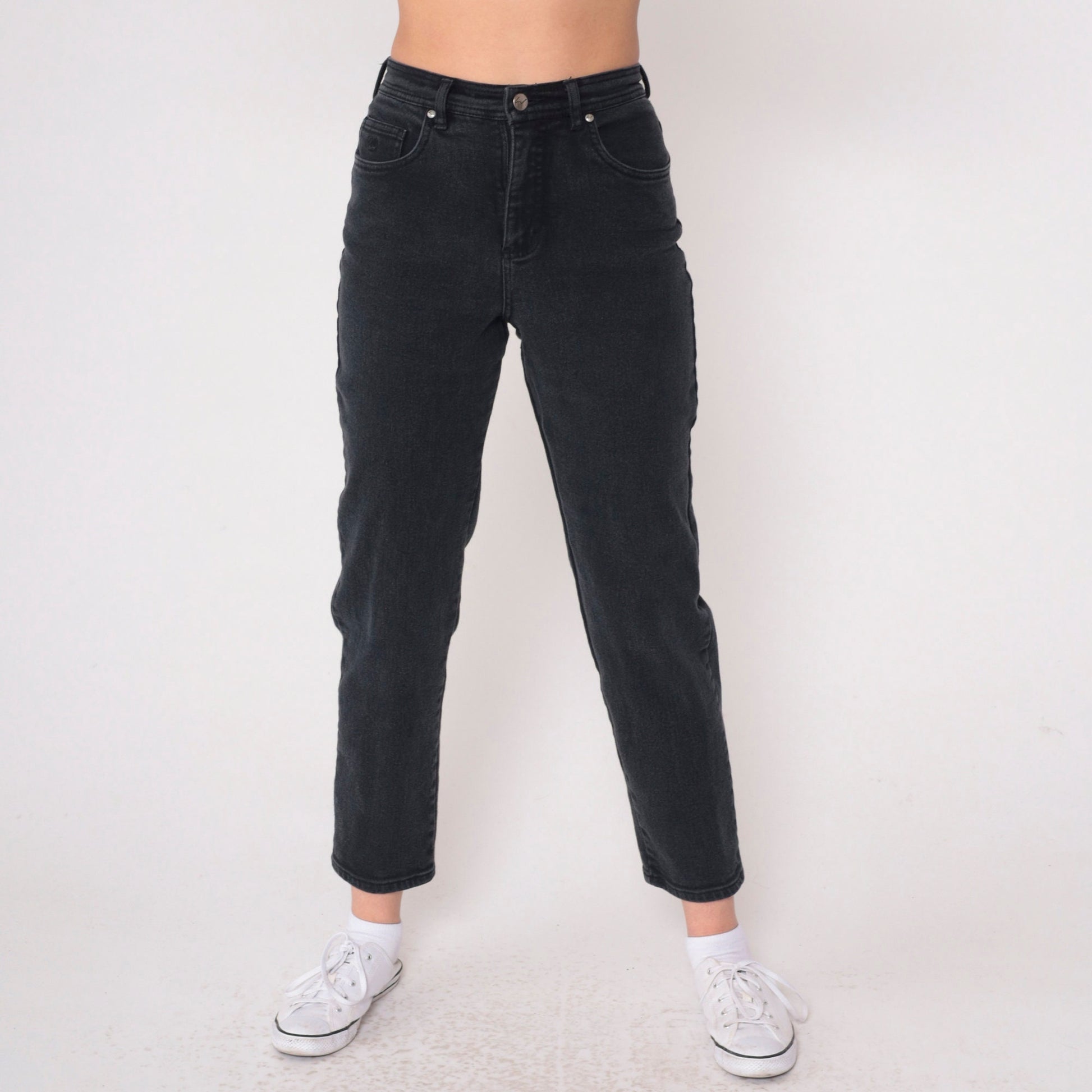 Gloria Vanderbilt 90s Black Skinny Jeans High Rise Stretch Denim Small