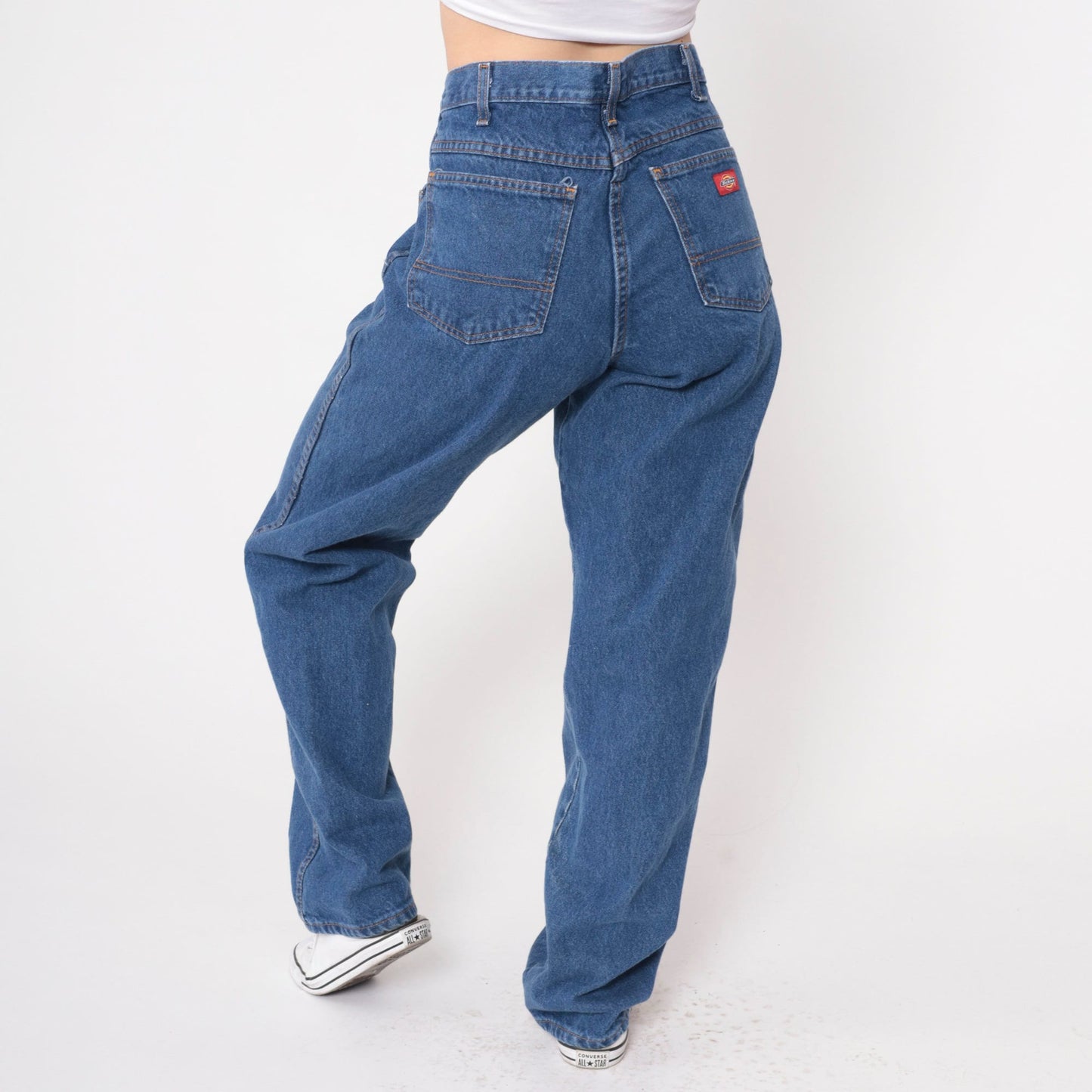 00s Dickies Jeans High Rise Relaxed Straight Leg Blue Denim Men's 34x32