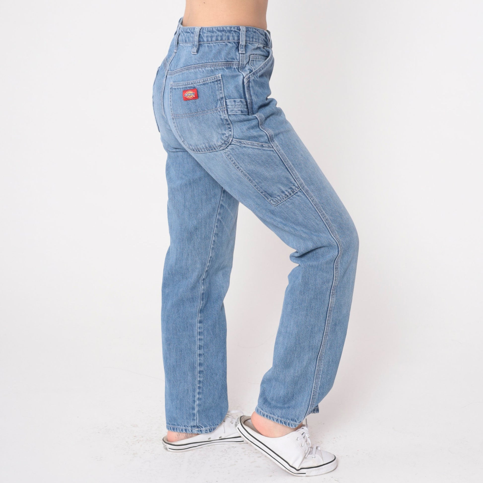 Dickies Y2K Carpenter Jeans Blue Denim Low Rise Straight Leg Extra Small