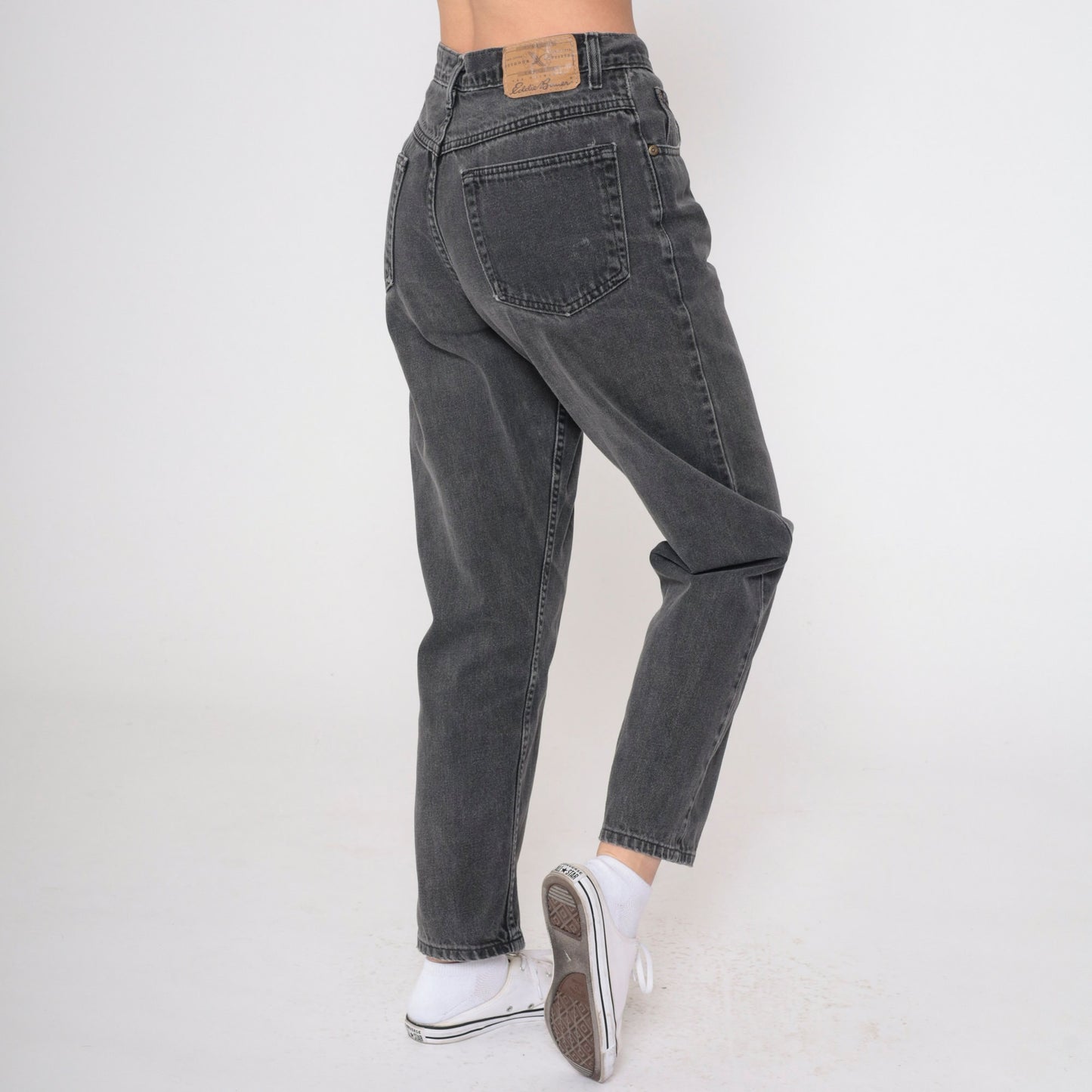 Eddie Bauer 90s Charcoal High-Waist Straight-Leg Jeans Petite Small