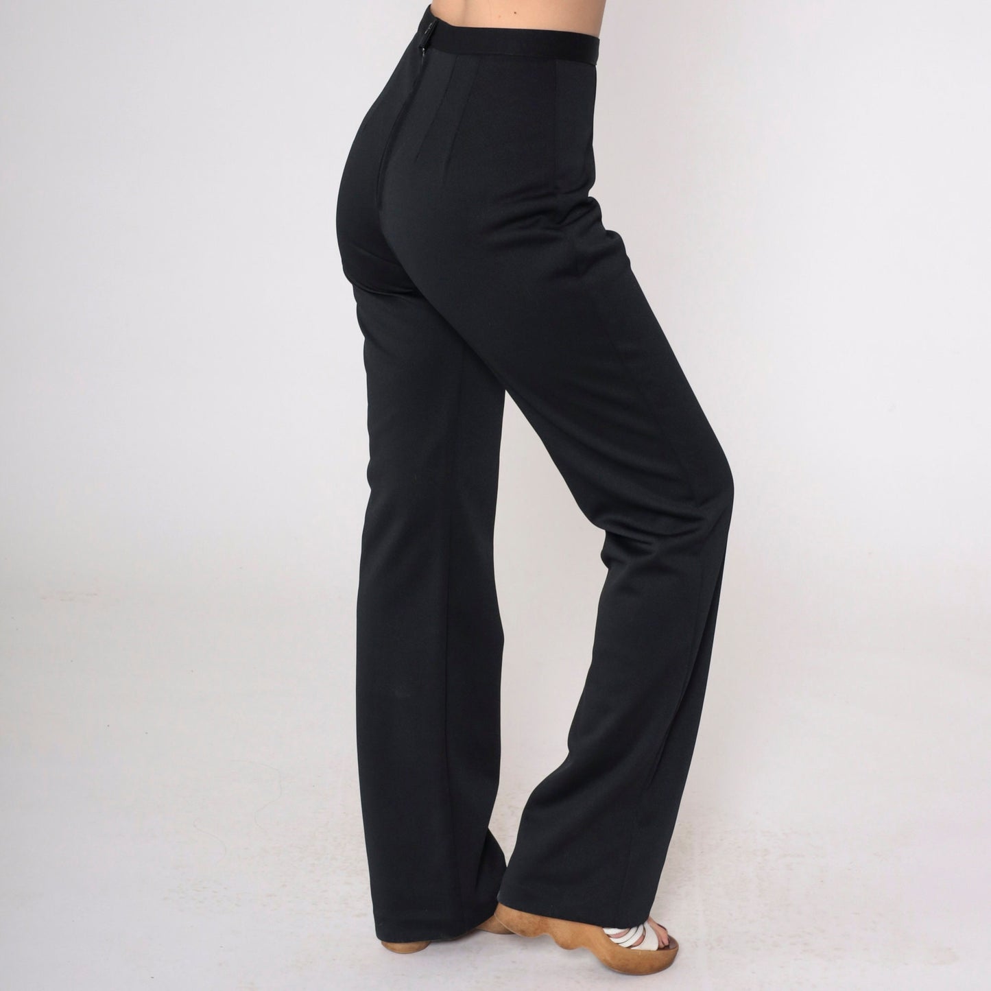 00s Black High-Rise Boot Cut Pants Small S