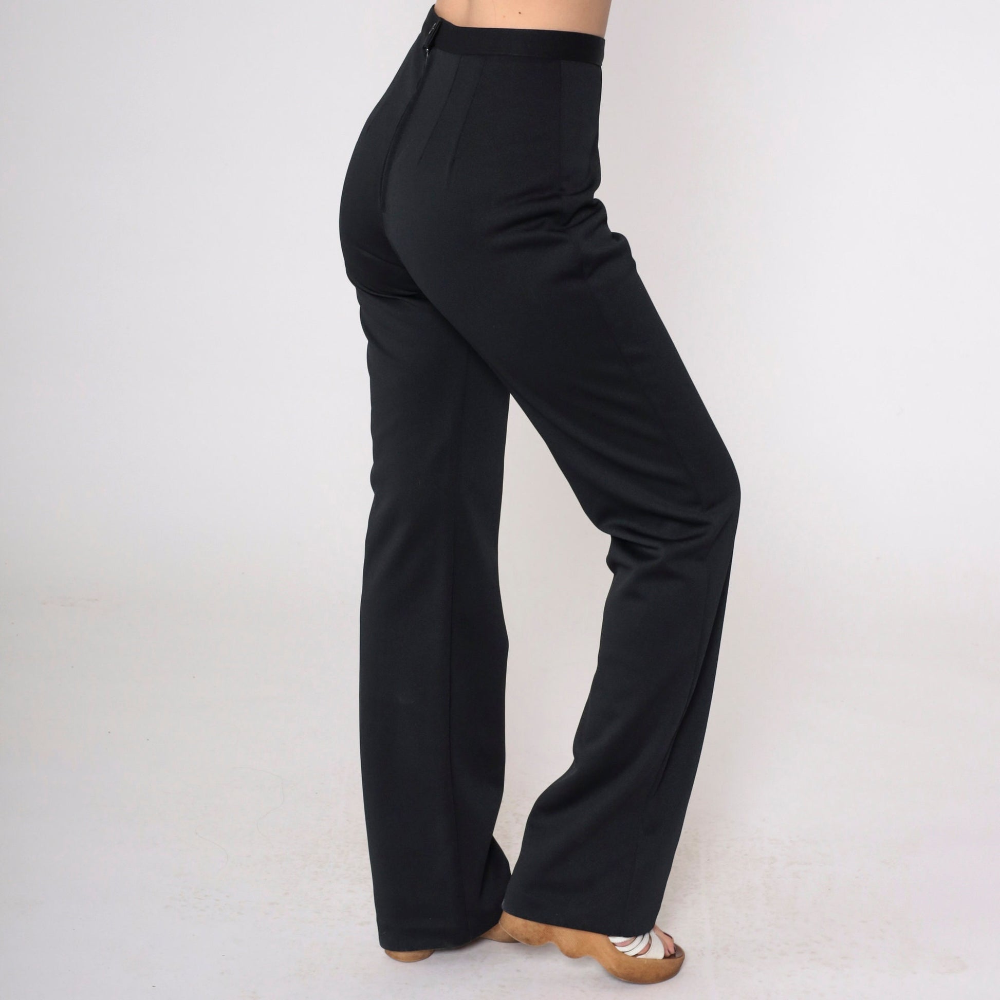 00s Black High-Rise Boot Cut Pants Small S