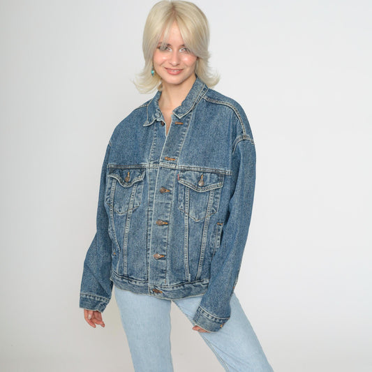 90s Levi's Denim Jacket Blue Button Up Jean Jacket Men's Medium