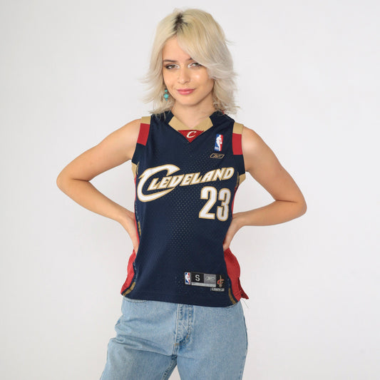 LeBron James Cleveland Cavaliers #23 Reebok NBA Jersey Navy Small