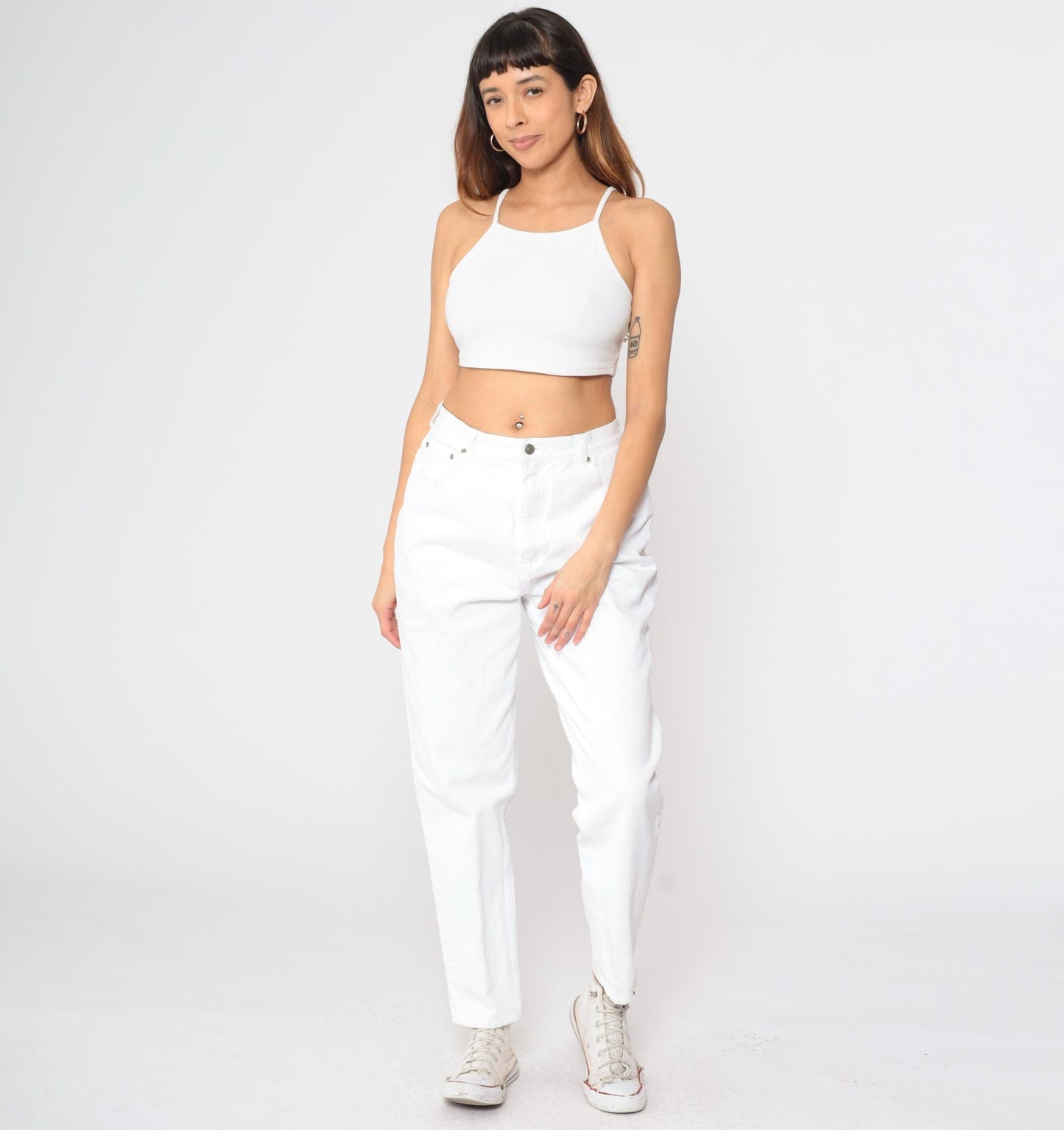 Y2K Cherokee White Tapered High-Rise Mom Jeans 00s Denim Medium 30
