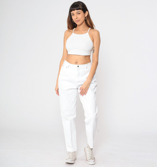 Y2K Cherokee White Tapered High-Rise Mom Jeans 00s Denim Medium 30