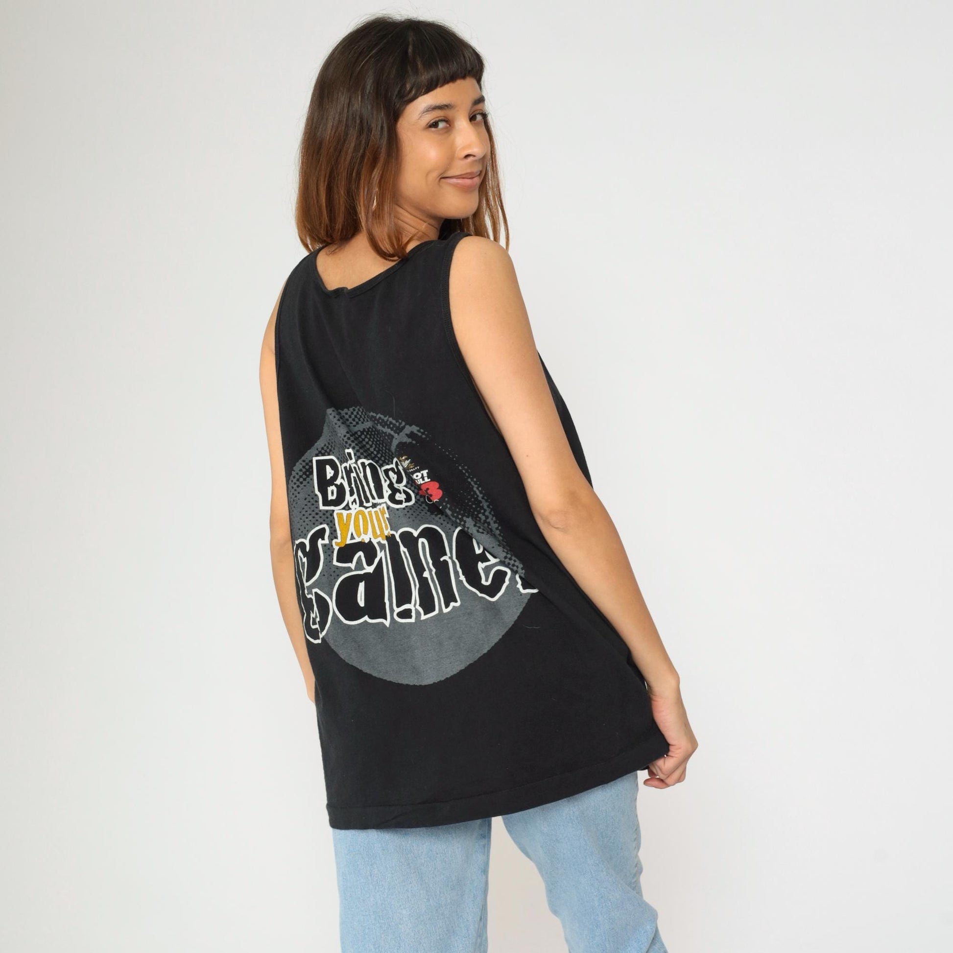 90s Chicago Bulls 3x3 Classic Tank Top Vintage NBA Basketball Bring Your Game Extra Large