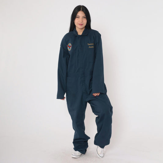 00s Navy Tennessee Aviation Jumpsuit Coveralls Pratt Whitney Exxon Patch Extra Large