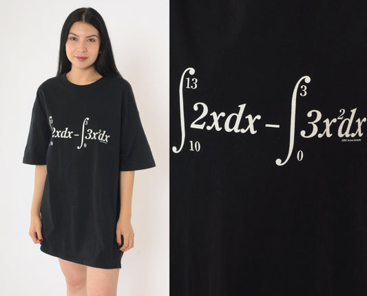 Y2K Math Graphic Tee Black Do The Math Integral Equation Crewneck Extra Large