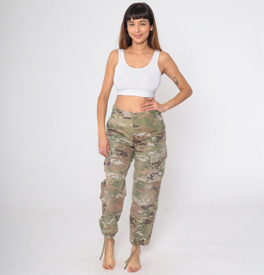 90s Propper International Camo Cargo Pants Olive Green Small