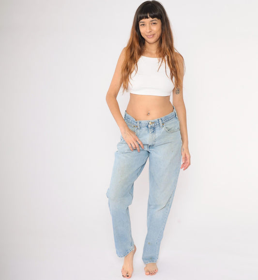 00s Carhartt High Waist Straight Leg Jeans Blue Denim 34x32