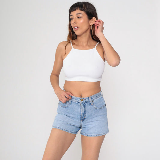 90s Mudd Light Wash Denim Shorts Mid Rise Blue Small