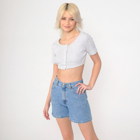 90s Levi's High-Waisted Blue Denim Shorts Cotton Small