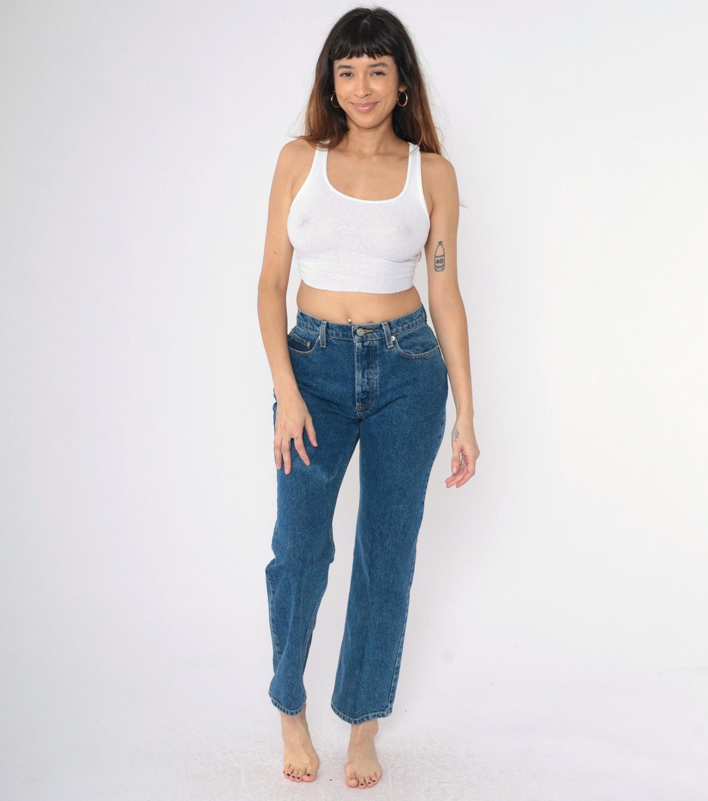 Y2K Ralph Lauren Polo Straight Leg Jeans Medium Wash Denim Small