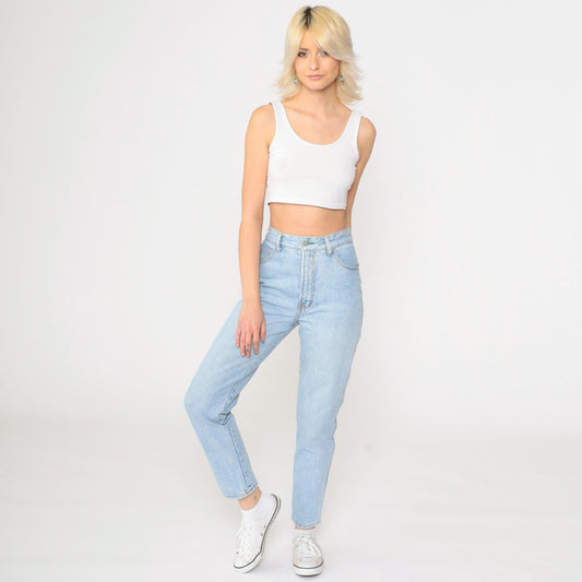 90s Bongo High-Waisted Mom Jeans Light Wash Skinny Denim Extra Small