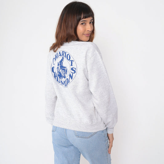 90s National Foundation for Wheelchair Tennis Sweatshirt Chariot Champions Heather Grey Large