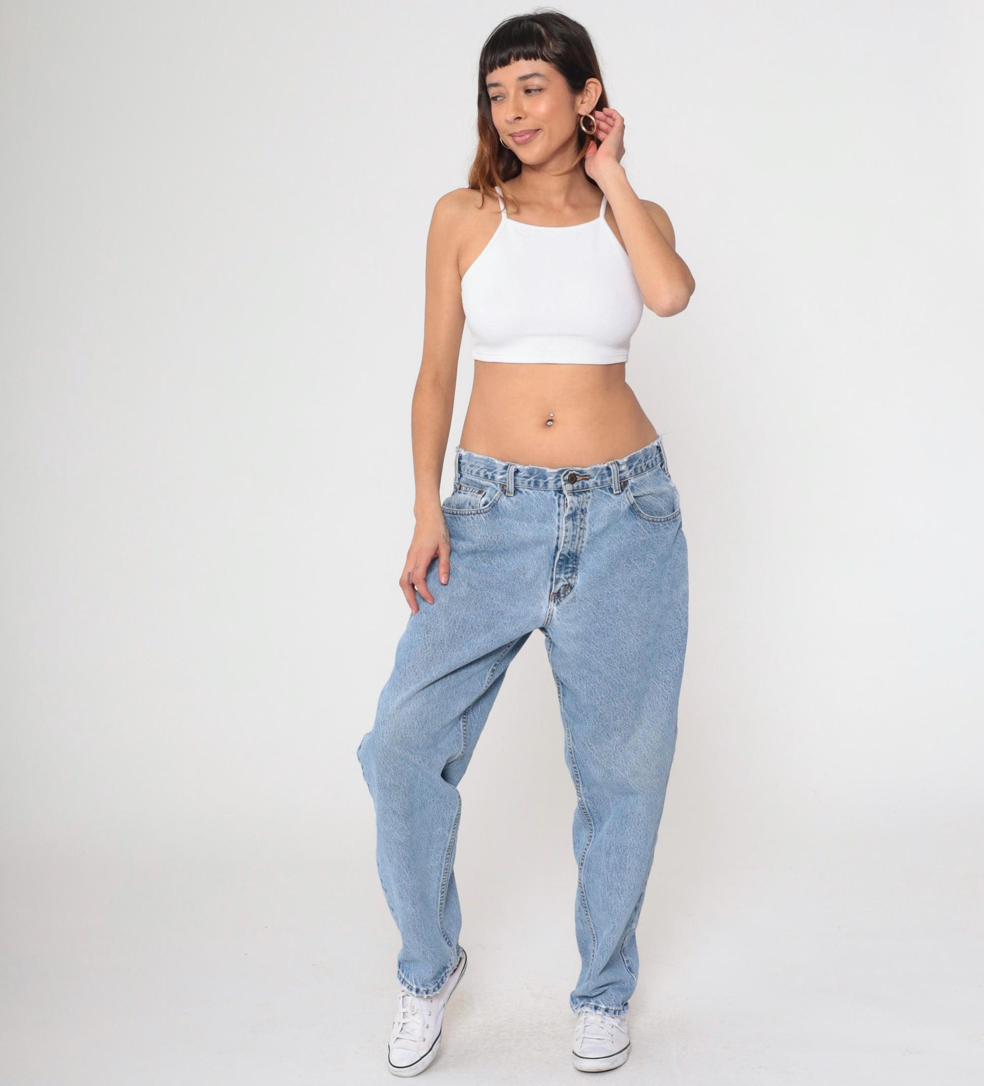90s Flying A Jeanswear High Rise Tapered Blue Denim Jeans Medium