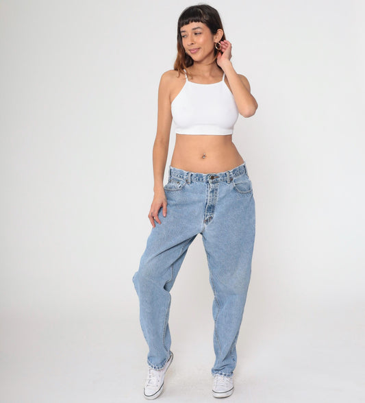 90s Flying A Jeanswear High Rise Tapered Blue Denim Jeans Medium