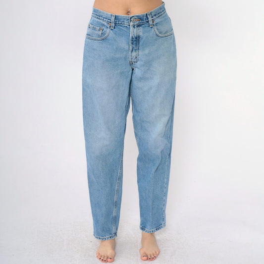 90s Levi's 560 High Waist Tapered Jeans Blue Denim Men's 32x32