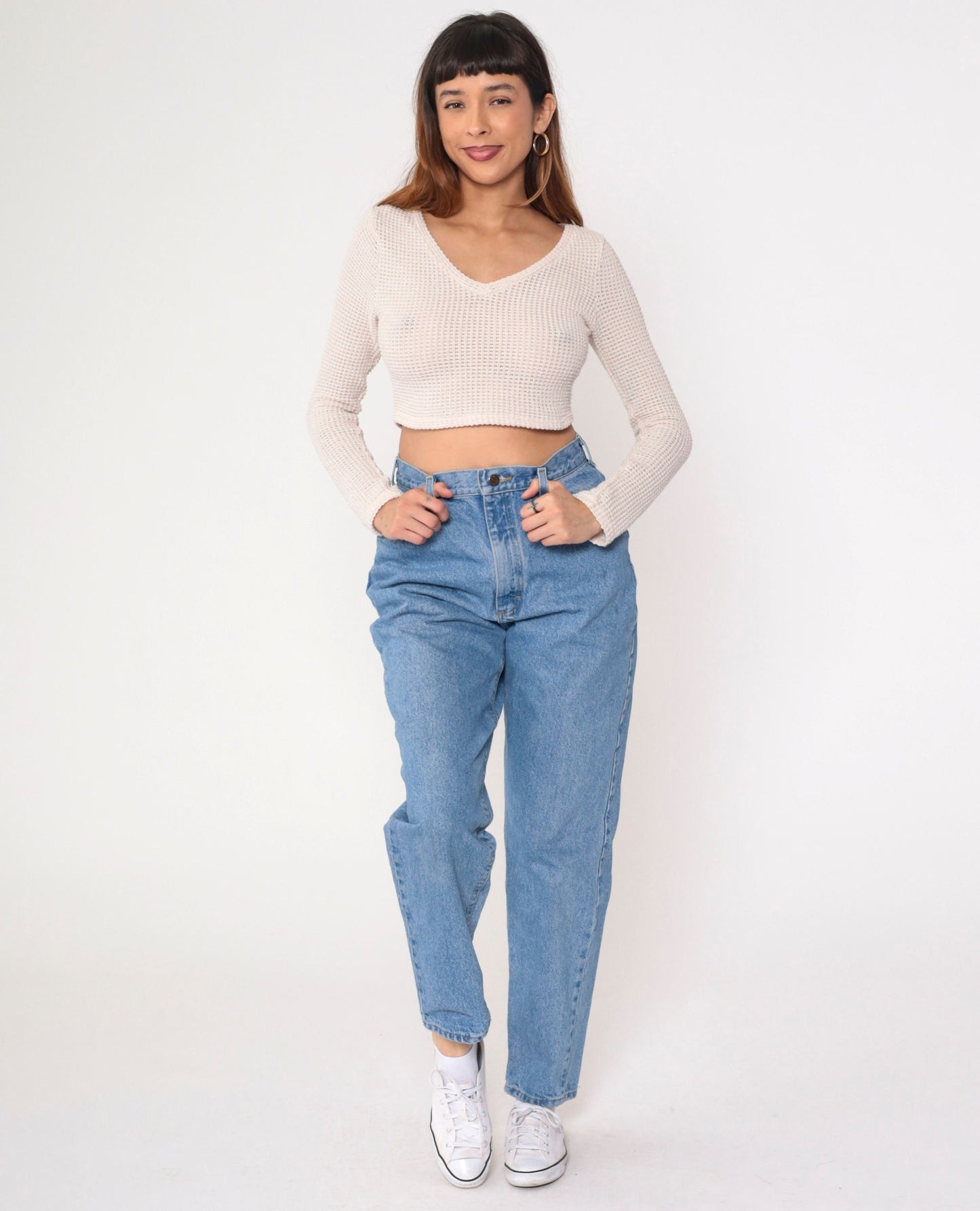 Lee High Waist Tapered Jeans 90s Blue Denim Mom Jeans Medium