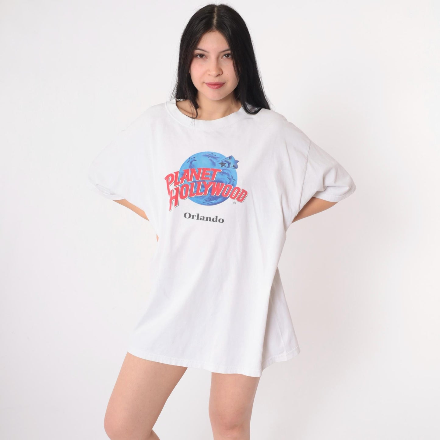 90s Planet Hollywood Orlando T-Shirt White Graphic Crewneck Extra Large XL