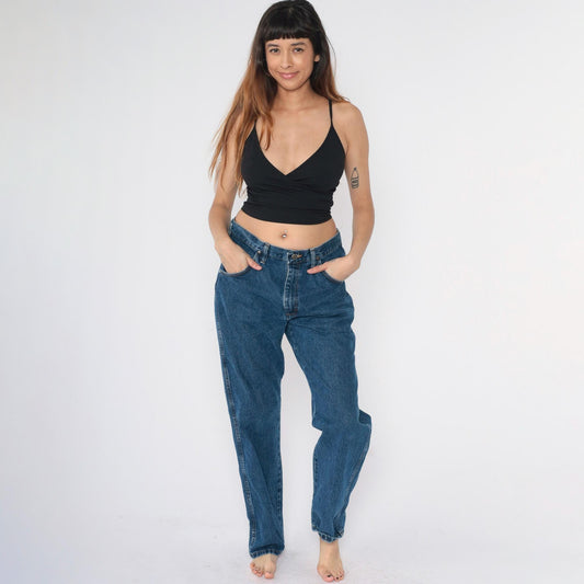 Y2K Twenty X High Waist Straight Leg Blue Denim Jeans Men's 34/35 x 32