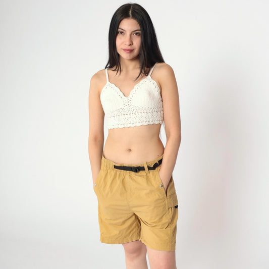 The North Face Cargo Shorts Tan Ripstop High Waisted Men's Small