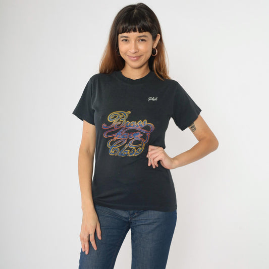 80s Brass Have Class Graphic T-Shirt Black Single Stitch Small