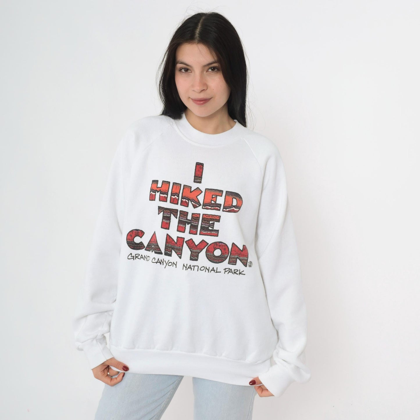90s Grand Canyon National Park Sweatshirt I Hiked The Canyon Graphic Crewneck Extra Large