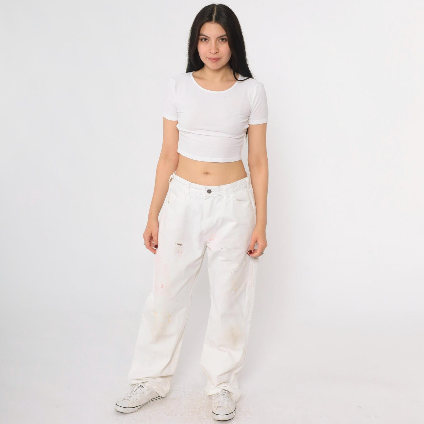 Dickies Sherwin Williams White Painter Pants Paint Splatter Workwear 34x32