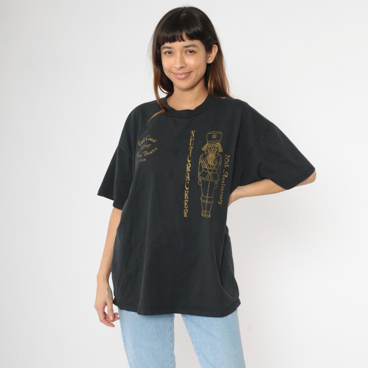90s Nutcracker East Coast Dance Theatre Crew Graphic Tee Black Extra Large