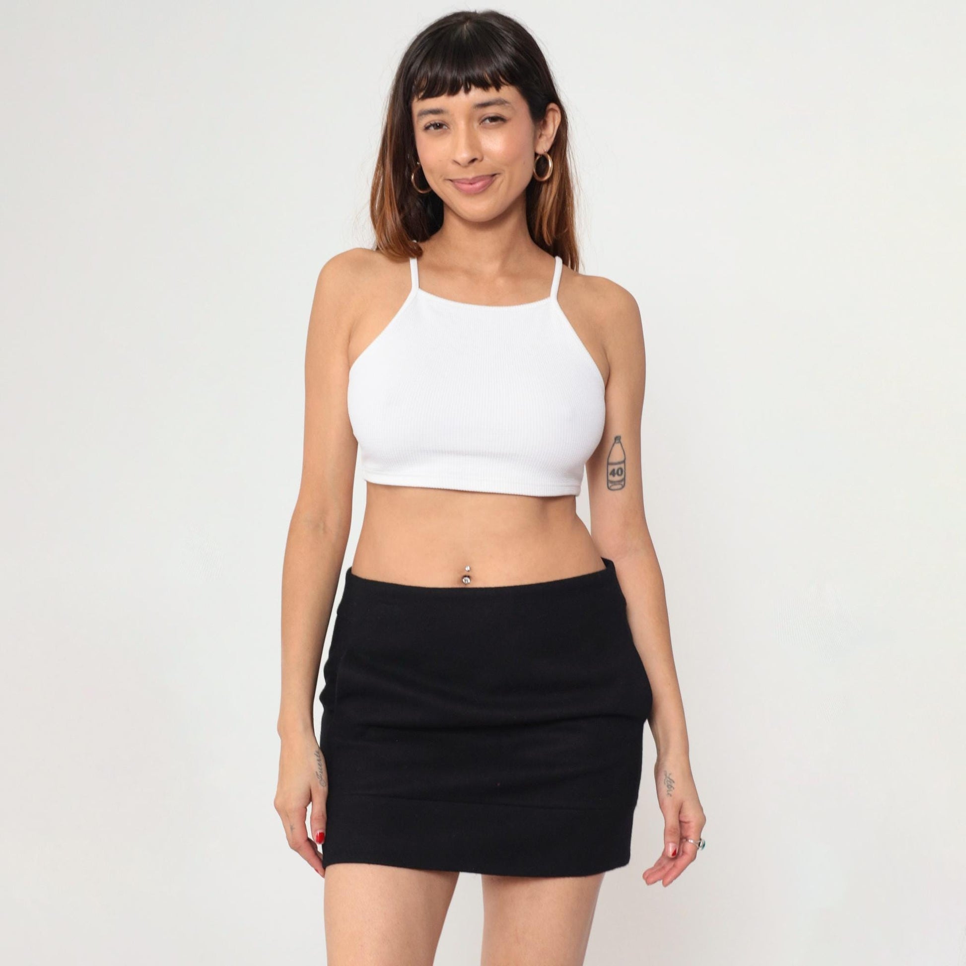 J.Crew Black Wool Blend Knit Pencil Miniskirt Mid Rise Small 6