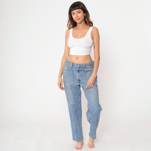 Levi's 550 Y2K Light Wash Jeans High Rise Straight Leg 34