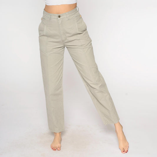 80s Rollingstone Western Jeans Sage Green High Waist Straight Leg 28