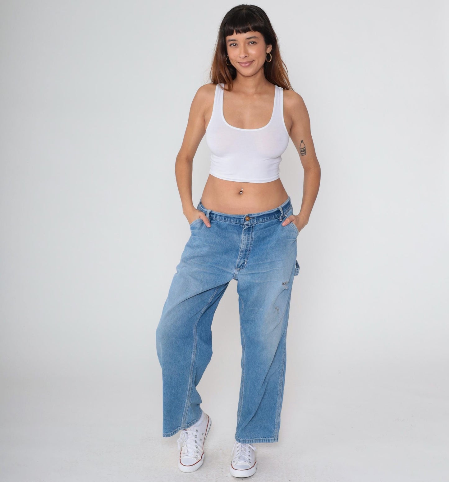 90s Carhartt Relaxed Fit Denim Jeans 38x30 Blue Workwear