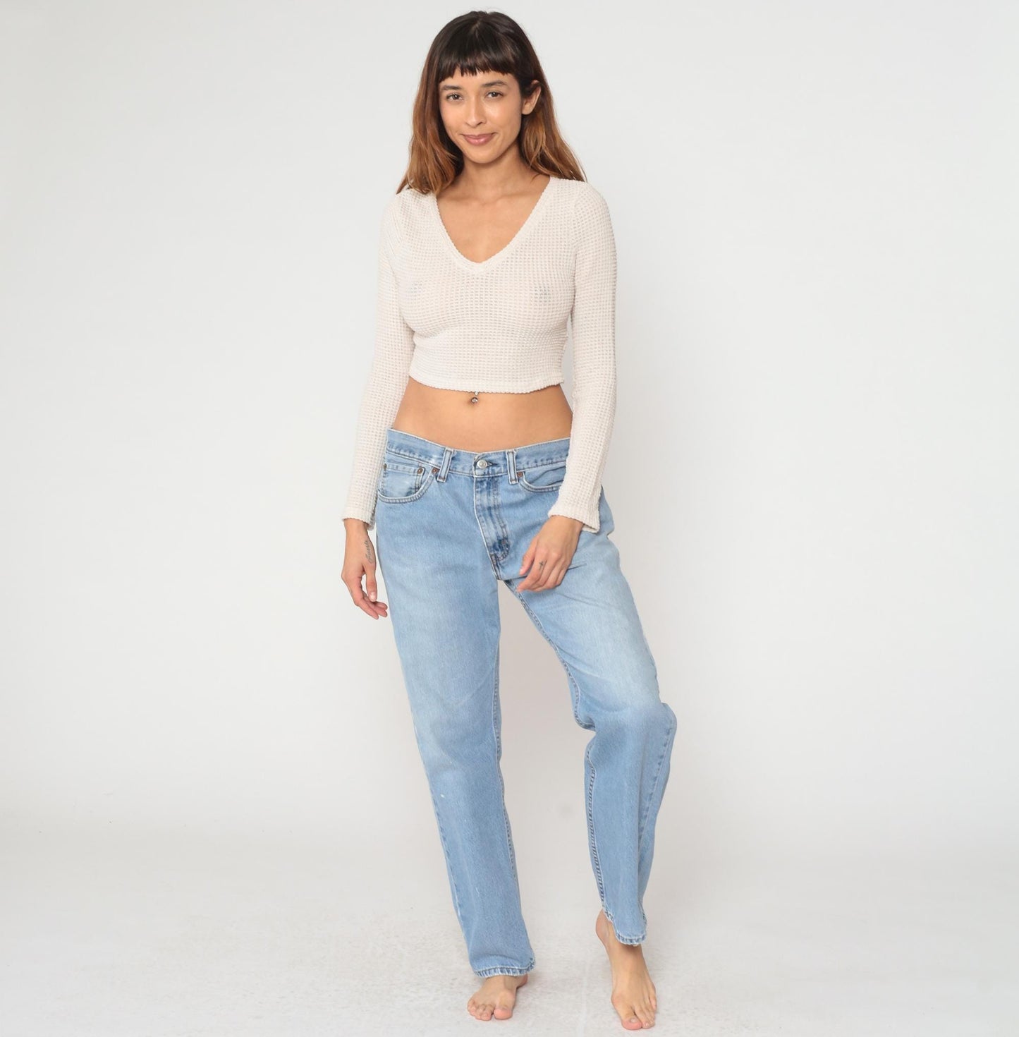 Y2K Levi's Light Blue Straight Leg Button Fly Jeans Men's 36