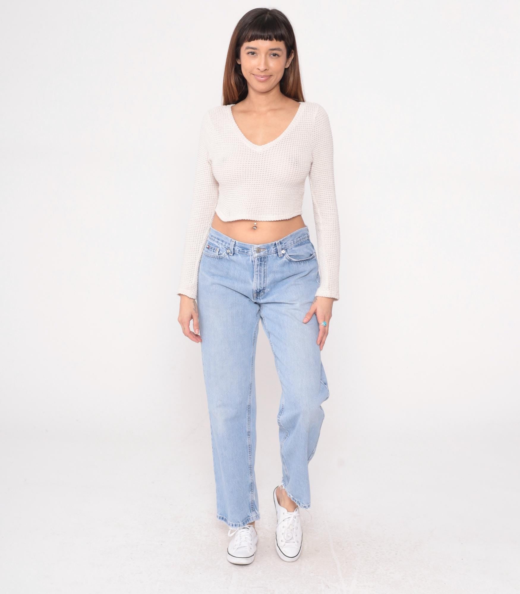 Tommy Hilfiger Y2K Light Wash Straight Leg Jeans Mid Rise Medium M