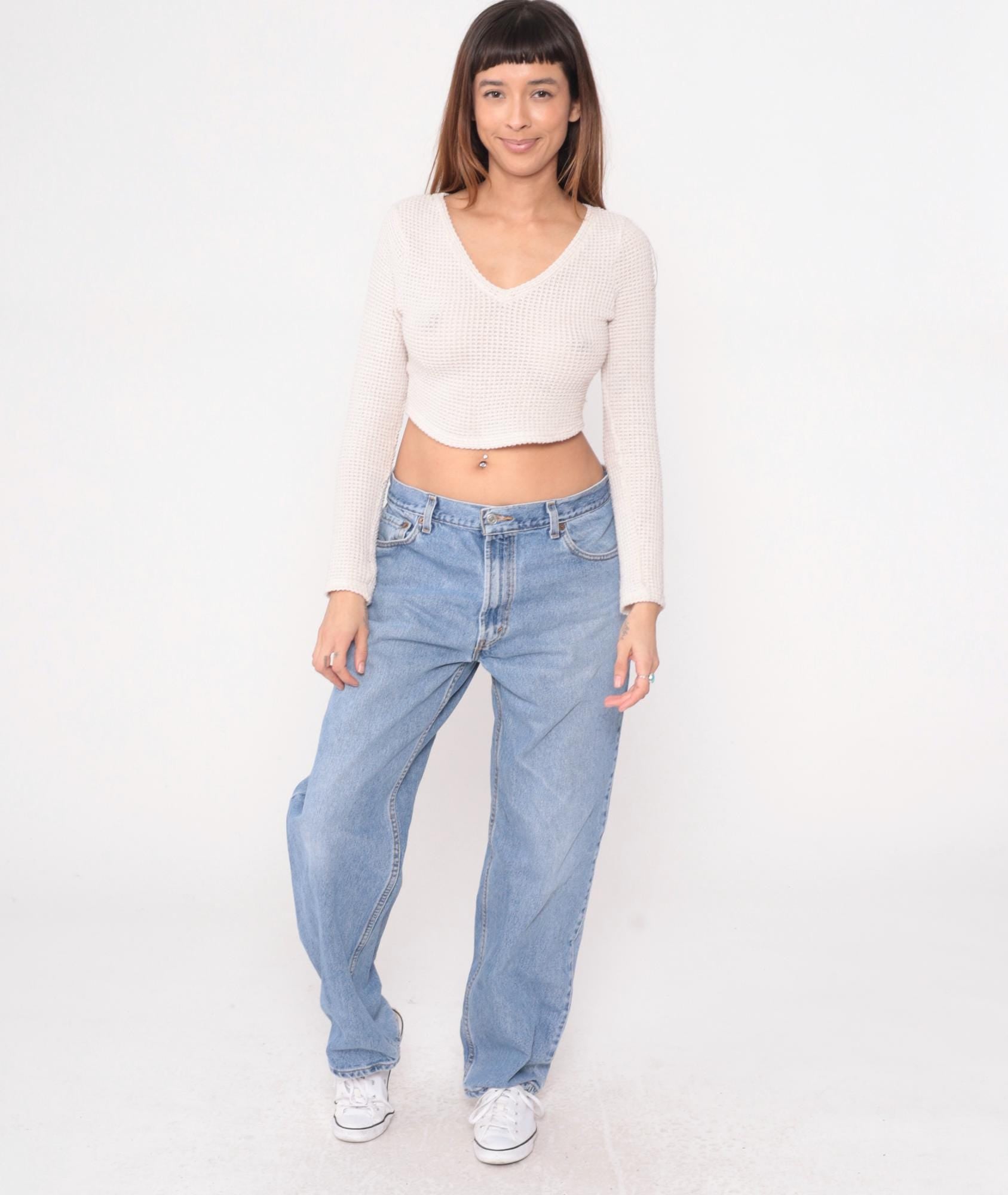 Levi's 550 Y2K Light Wash High Rise Straight Leg Jeans 36x32