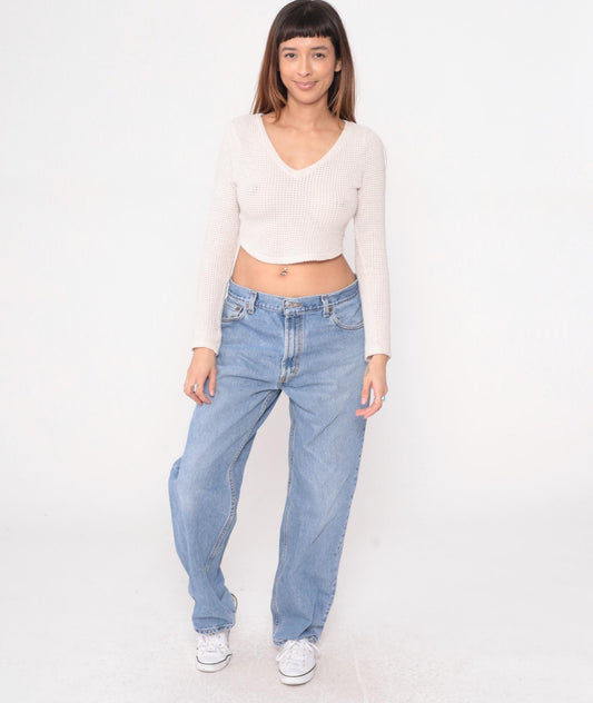 Levi's 550 Y2K Light Wash High Rise Straight Leg Jeans 36x32