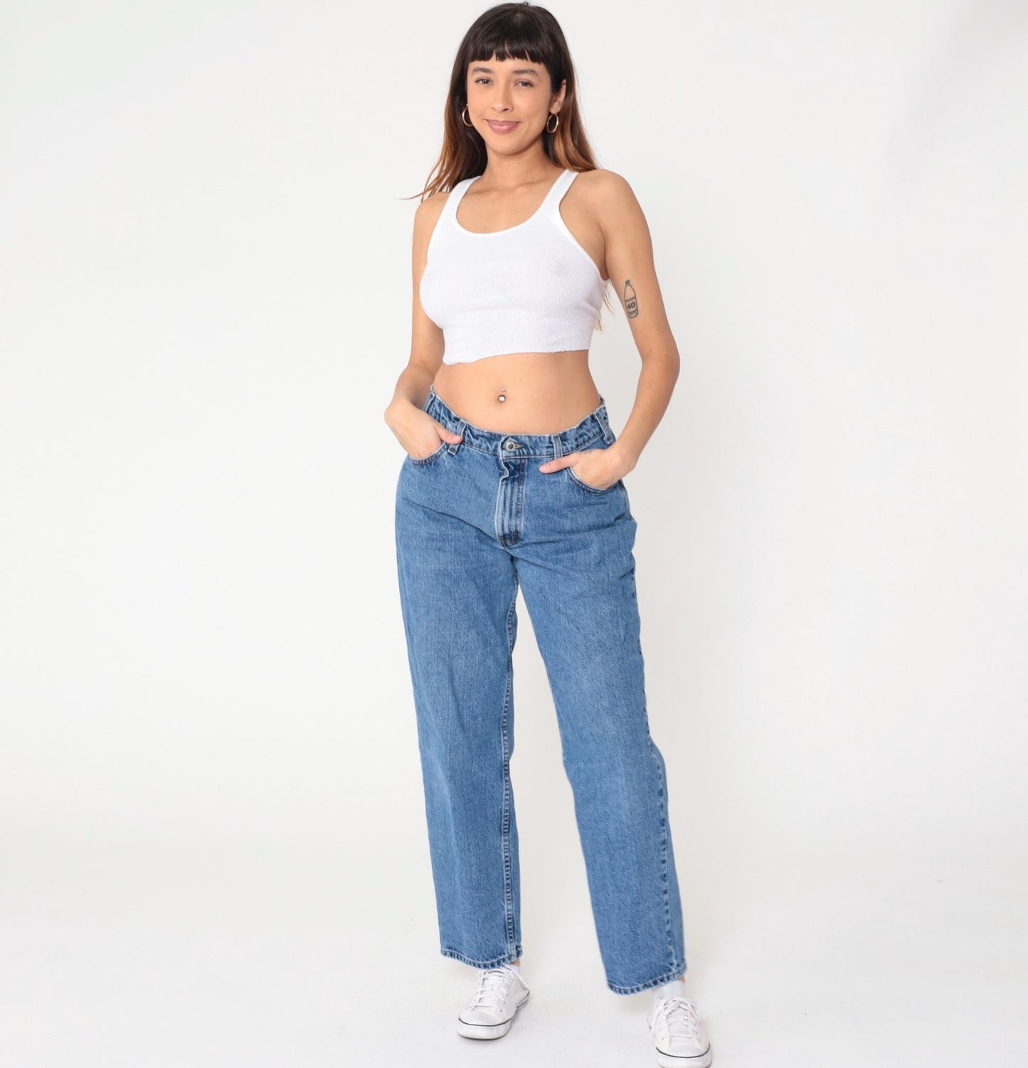 90s Levi's SilverTab Loose Straight Denim Light Wash High Rise W32 L30
