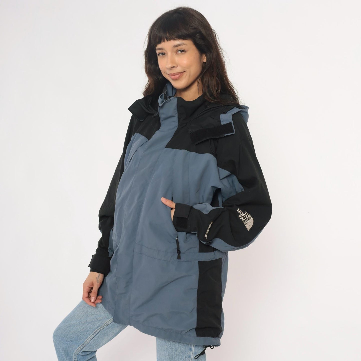 The North Face 90s Colorblock Hooded Windbreaker HydroSeal Nylon Jacket Large L