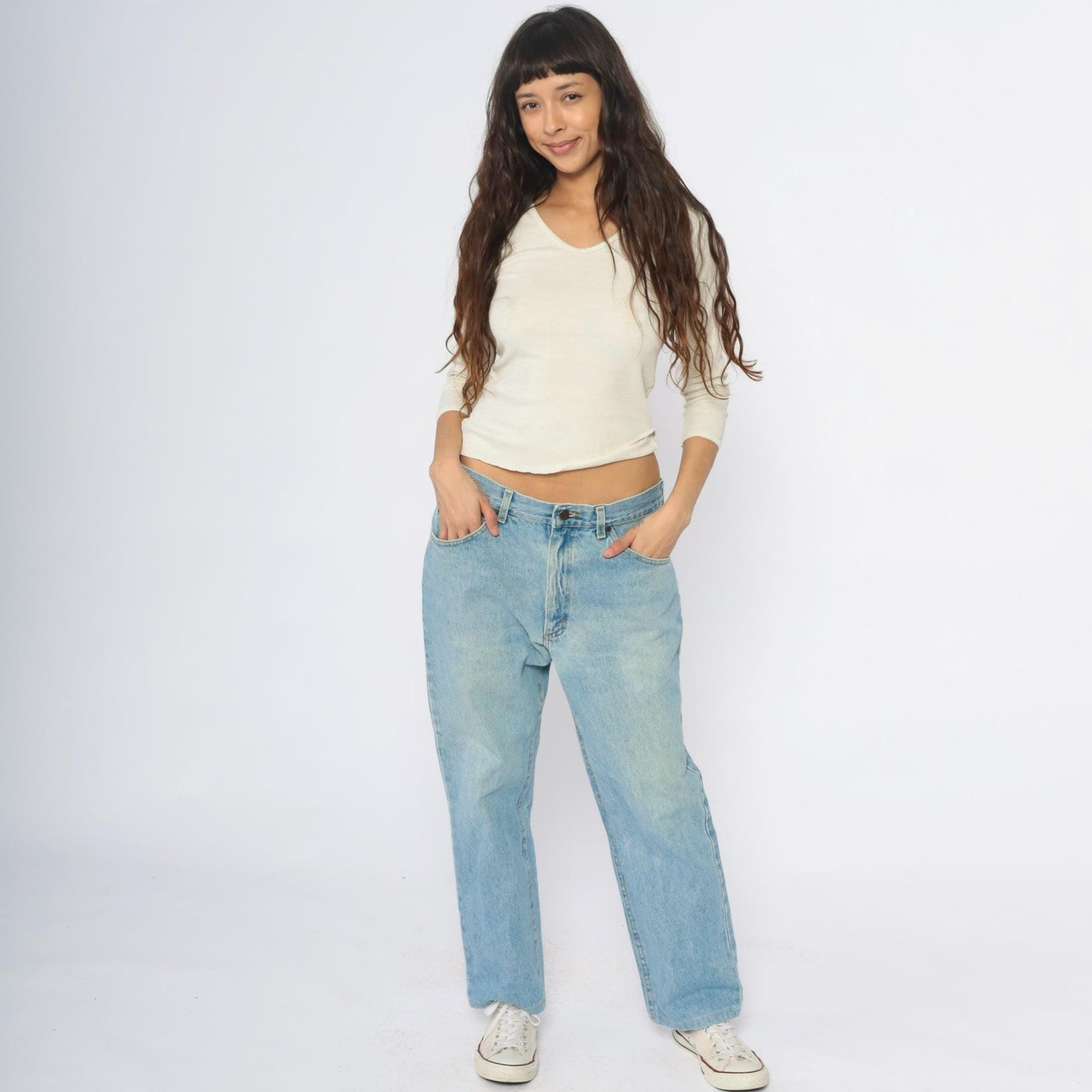 Y2K Lee Light Wash Straight Leg Jeans Blue Denim Men's 36
