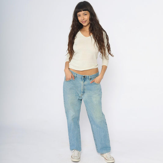 Y2K Lee Light Wash Straight Leg Jeans Blue Denim Men's 36